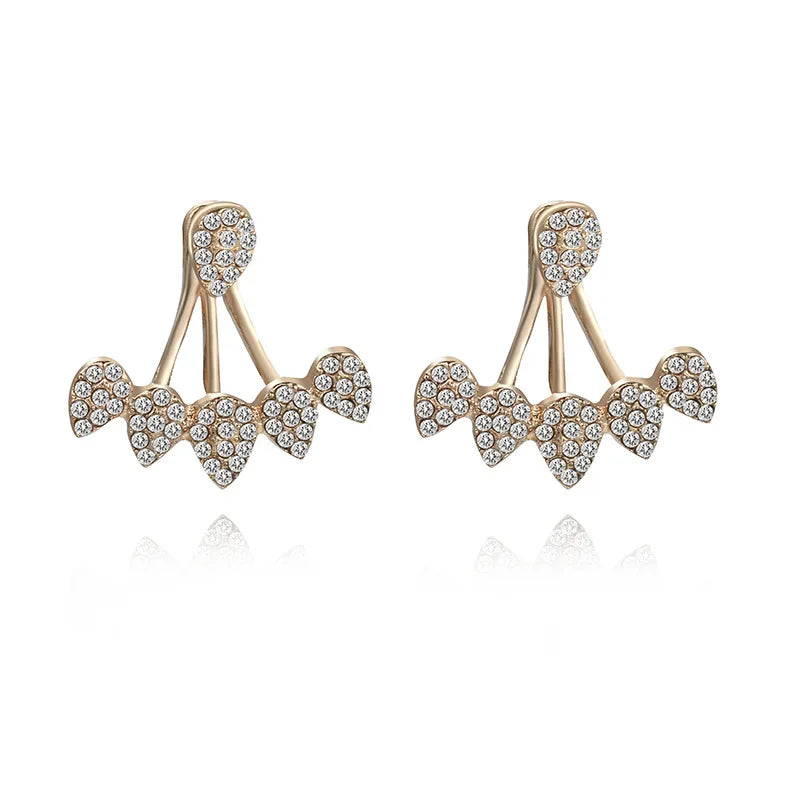 Korean Cute Water drop Stud Earrings For Women Girls crystal Geometric Small Earring Fashion Ear Jewelry Accessories