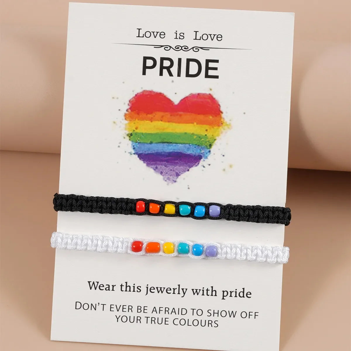 2Pcs Rainbow LGBT Pride Bracelet Set For Couples Lesbian Women Relationship Matching Bracelets Men Gay Rope Chain Jewelry